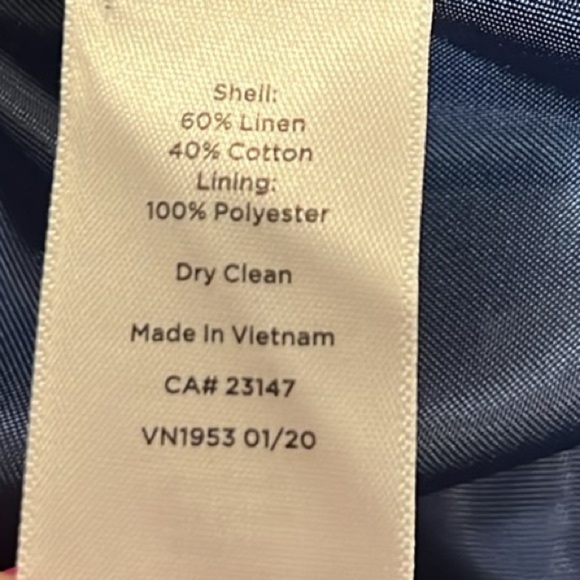 Talbots purple blue plaid one button linen cotton blazer size Large WP - Picture 7 of 7